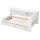 preview thumbnail 12 of 43, Wood Platform Bed with L-shaped Bookcases and Drawers