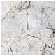 SAFAVIEH Amelia Fietje Modern Abstract Distressed Rug - 6'7" Square - Grey/Gold