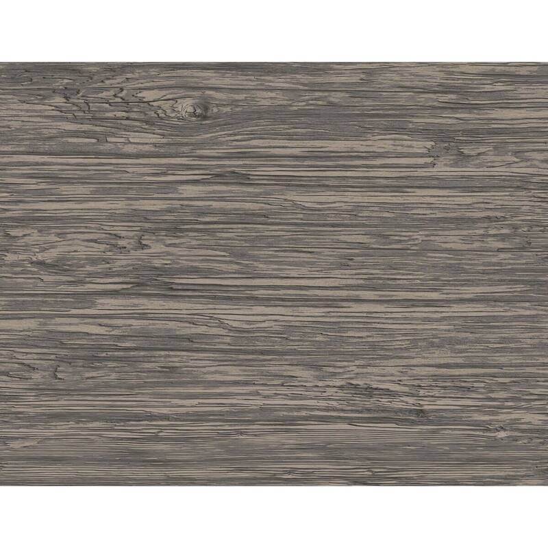 Seabrook Designs Lillian August Washed Shiplap Embossed Vinyl Unpasted Wallpaper - 27 in. W x 27 ft. L - Dark Ash