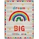 preview thumbnail 1 of 8, Eric Carle Elementary Dream Big Machine Washable Kids Area Rug 35"x51"