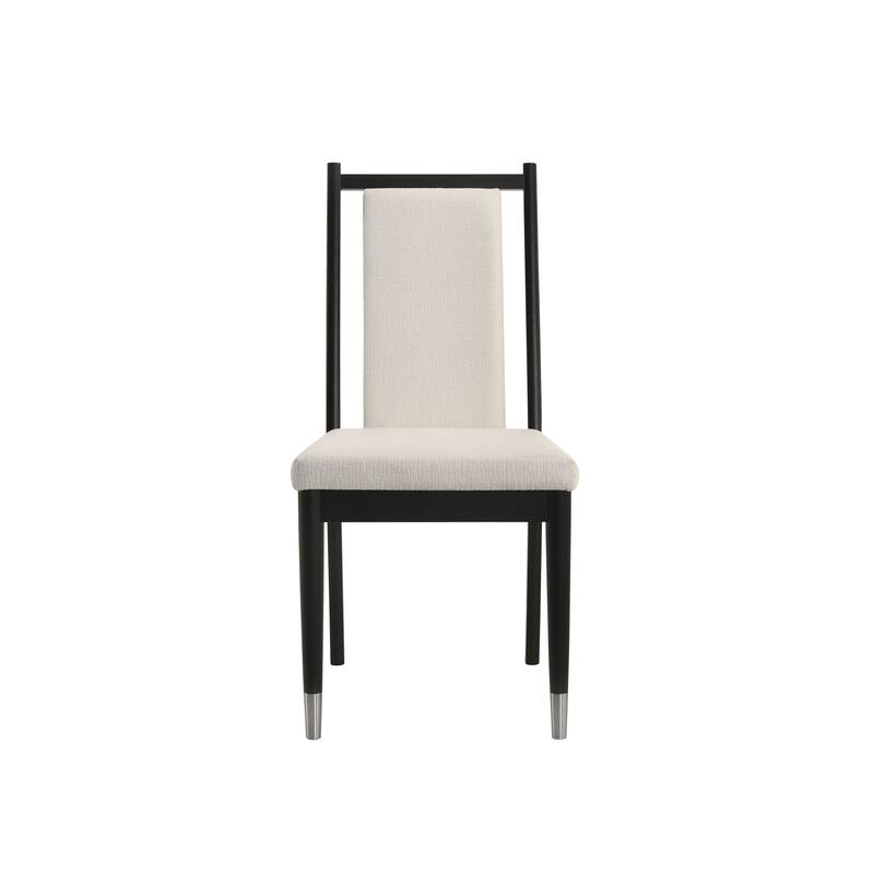 Furniture of America Kalor Modern 5-Piece Black and White Sintered Stone Top Rectangle Dining Table Set