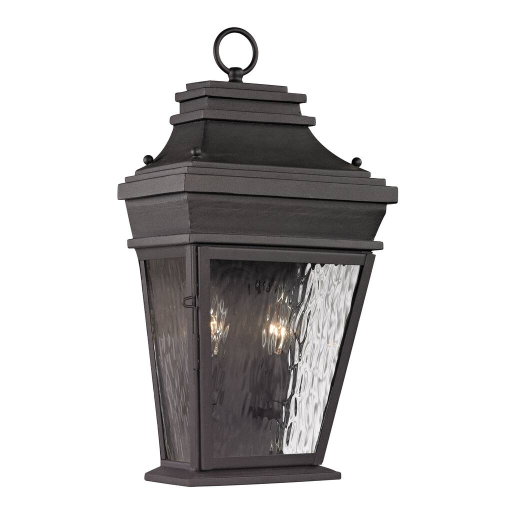 Forged Provincial 2-Light Outdoor Sconce - Charcoal