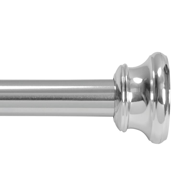 Kenney Twist & Fit No Tools Bell End Camlock Tension Shower Curtain Rod, 42-72" - Chrome - Chrome
