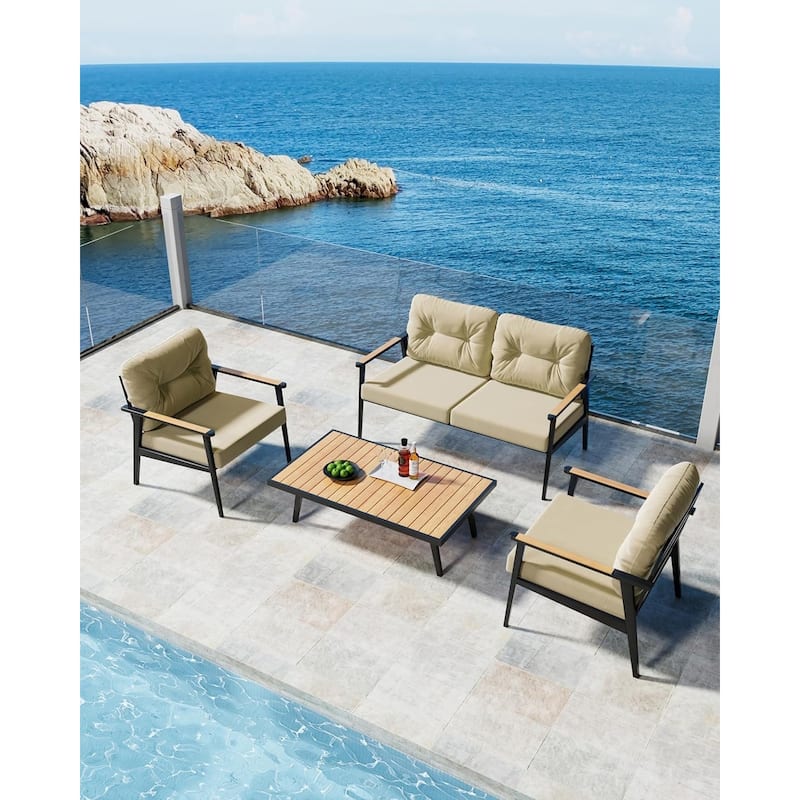 WINSOON 24x24 Inch Outdoor Deep Seat Cushion Set,Waterproof and Resistant