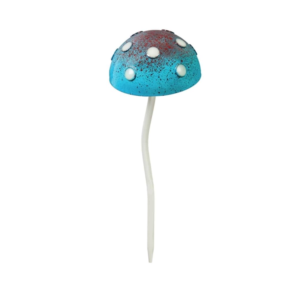 12.5 in. Glow in he Dark Mushroom Plant Pick, Blue