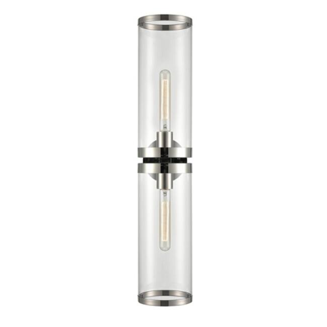 Alora Lighting WV311602CG Revolve II 2 Light 29" Tall Bathroom Sconce - Polished Nickel