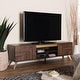 preview thumbnail 9 of 9, Graceland Mid-Century Modern Transitional Walnut Brown Finished Wood 2-Door TV Stand