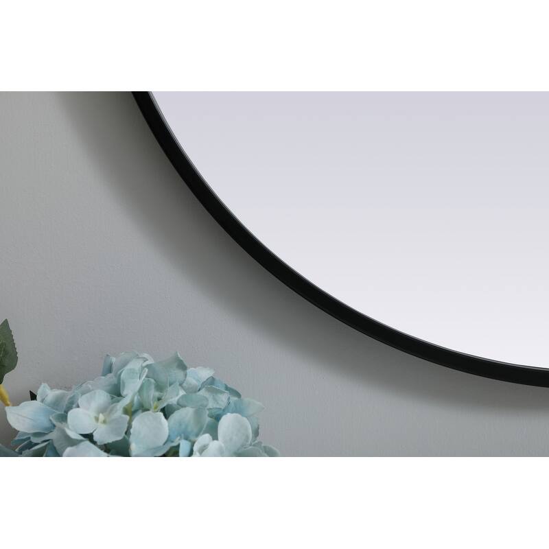 Indigo Home Metal Frame Oval Mirror 24x36 Inch