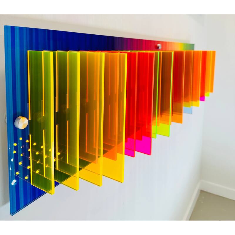 Transparent Rainbow 3D Wall Sculpture Parametric Art - On Sale - Bed ...