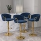 preview thumbnail 3 of 42, Modern Swivel Counter Height Bar Stools Adjustable Counter Stool With Backs Set of 4 - Navy Blue