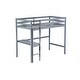 preview thumbnail 28 of 29, Elegant Twin High Loft Bed, Rubber Wood Loft Bed with Safety Guardrail, Built-in Desk, Ladde