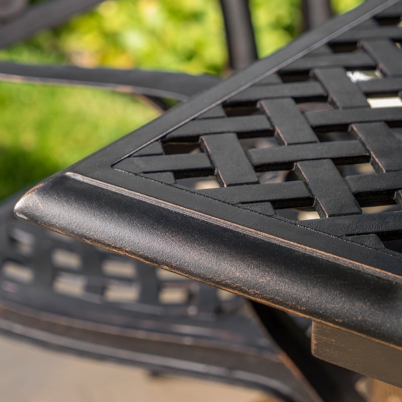 Abigal Outdoor Copper Cast Cast Aluminum Rustic Dining Collection by Christopher Knight Home