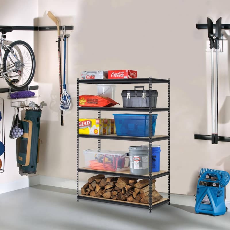 5 Tier Heavy Duty Boltles Metal Shelving Garage Storage Shelf