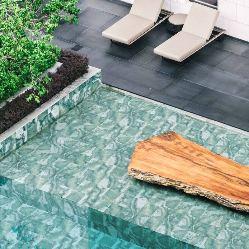 Isle 6x6 Glossy Porcelain Agate Geode Tile - Floor, Wall, Backsplash
