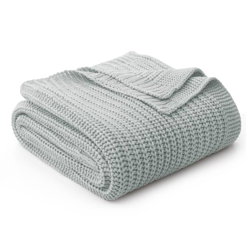 50"x60" Ultra Plush Chunky Knit Throw Blanket Textured Comfort Woven Blanket