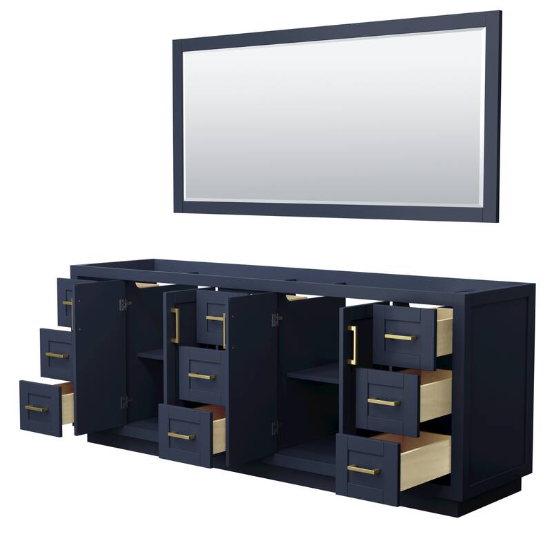 Miranda Double Bathroom Vanity Cabinet, 70-Inch Mirror