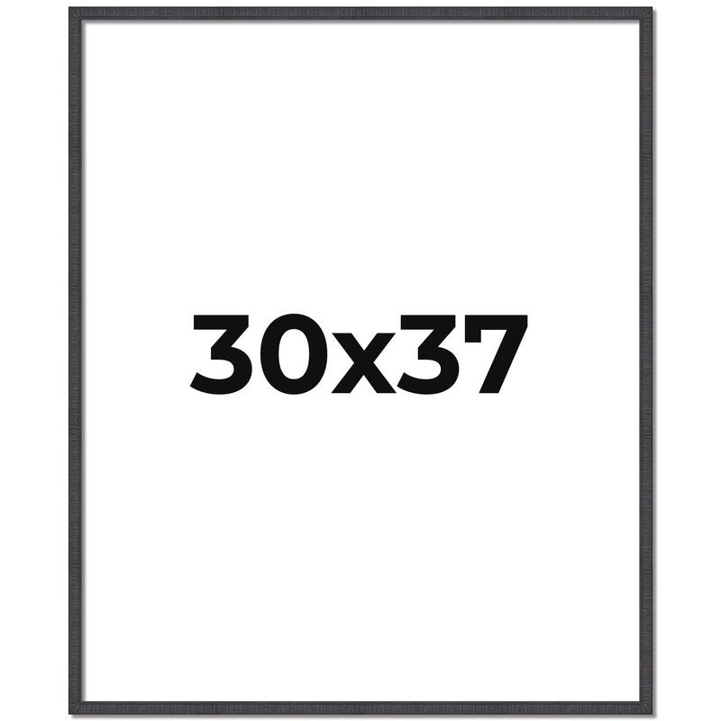 30x37 Frame Brown Solid Wood Picture Frame - Complete Modern Photo