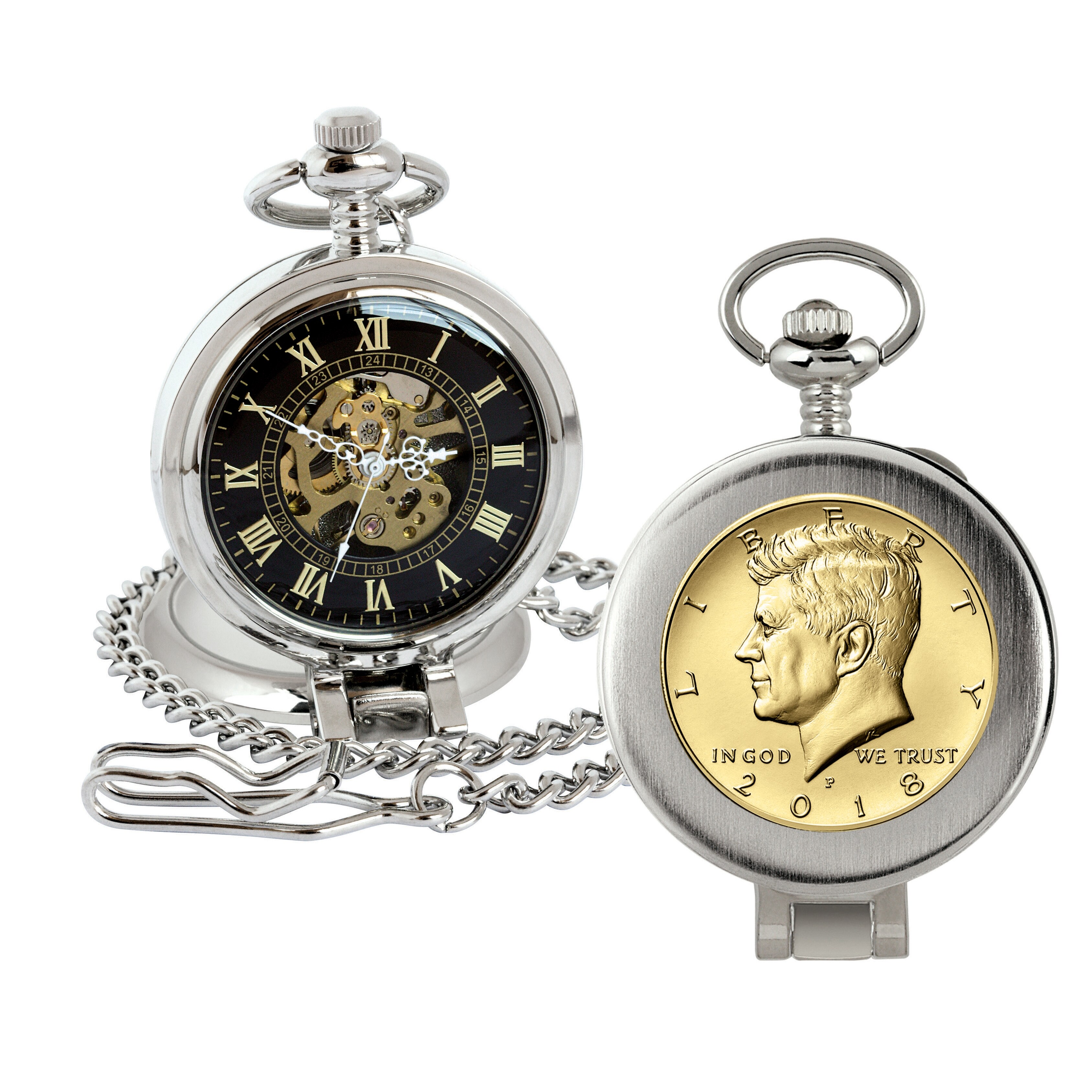 black and gold pocket watch