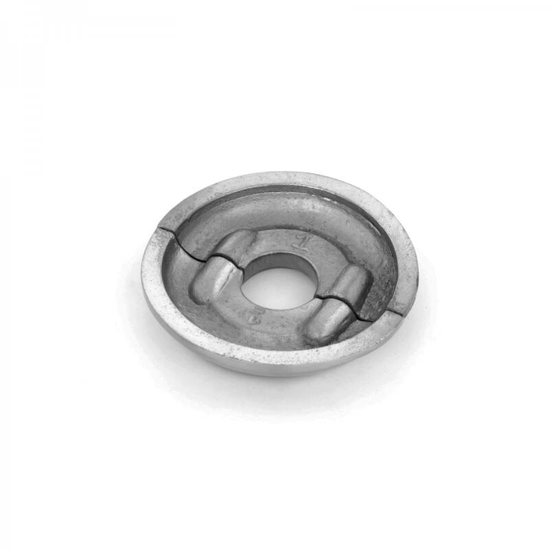 Satin Finish Radiator Flange Spiral 1/2" (IPS) Pipe Flange: 7/8" I D; 3-1/8" O D Renovators Supply - Silver - Aluminum