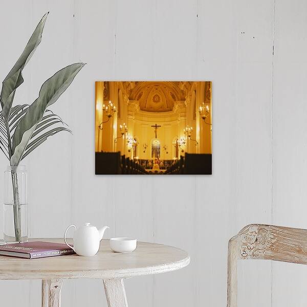 Shop Interiors Of A Church Old San Juan San Juan Puerto Rico Canvas Wall Art Overstock 16886923