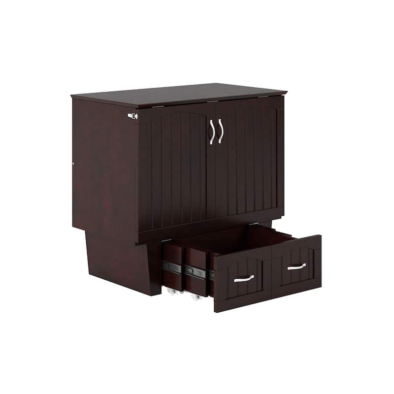 Sydney Twin Murphy Bed Chest with 6 inch Mattress
