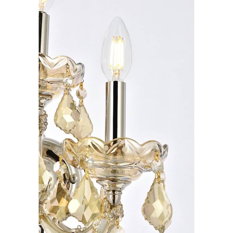 Fleur Illumination Collection Wall Sconce D:12in H:22in E:8.5in Lt:3 Golden Teak Finish