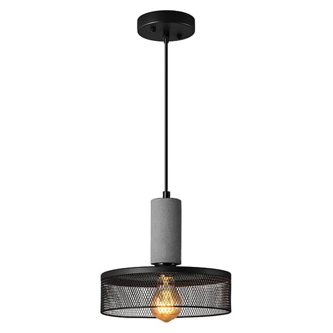 Dimmable living room light black and grey pendant light concrete metal kitchen light