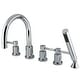 preview thumbnail 2 of 0, Concord 5-Hole Deck Mount Roman Tub Faucet with Hand Shower in Polished Chrome