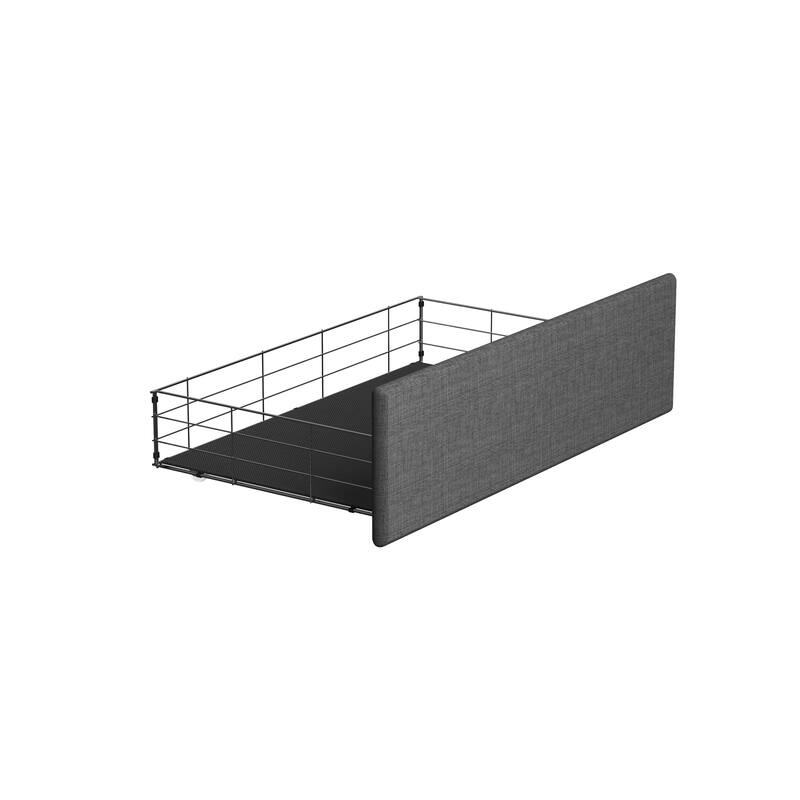 Queen Size Platform Bed with LED and Storage Drawers