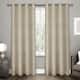 Exclusive Home Forest Hill Woven Room Darkening Blackout Grommet Top Curtain Panel Pair - 52x84 - Natural