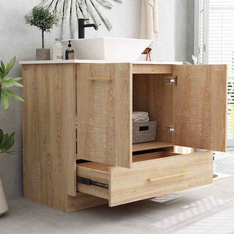 29 Inch Bathroom Vanity Set with Cabinet and Drawer