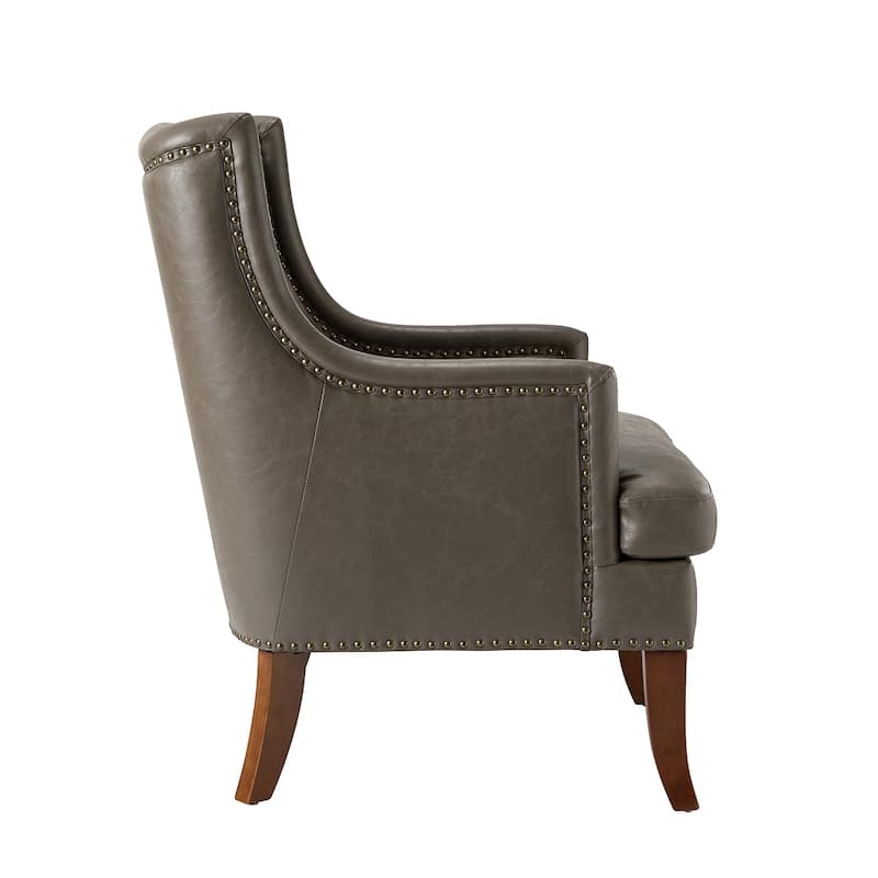 Konrad Comfy Living Room Vegan Leather Armchair by HULALA HOME