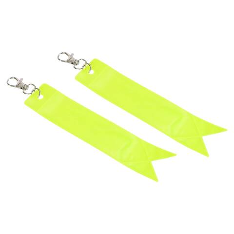 2pcs Safety Reflector Tag Pendant PVC Reflective Gear Lobster Clasp