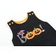 preview thumbnail 3 of 2, Black and Orange Boo Halloween Overalls - 3-6M