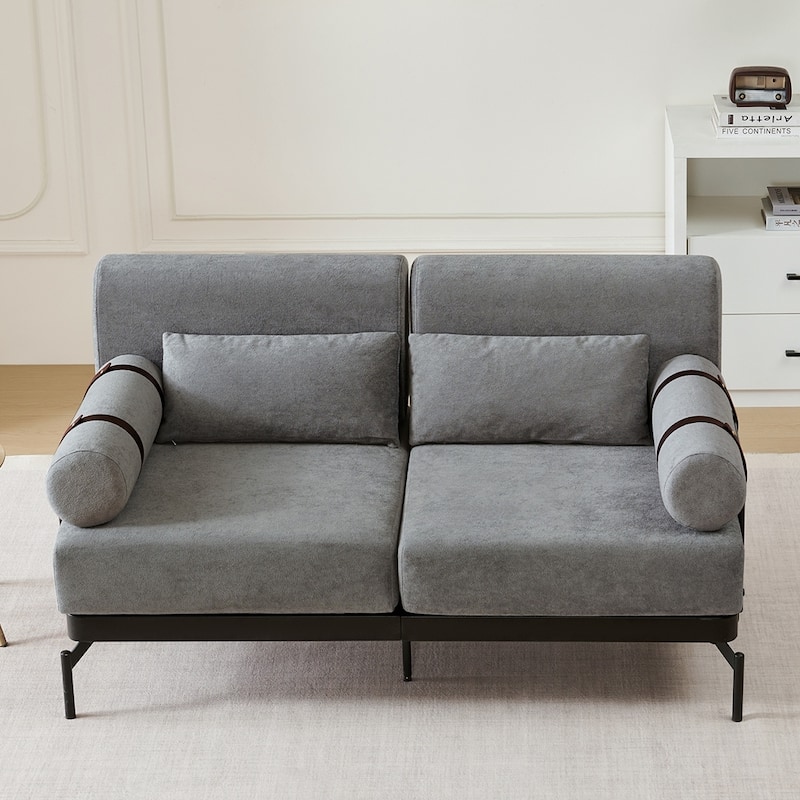 59 Inch Sofa Couch 2-Seater Sofa with Flexible USB Ports