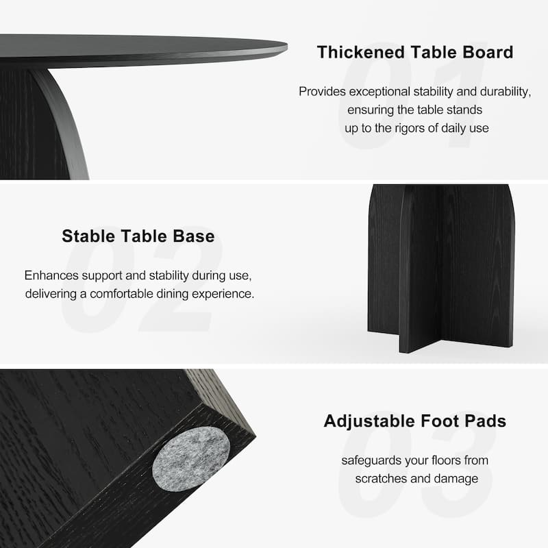 Solid Wood Round Dining Table for 4-8 People Nordic style