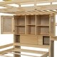 preview thumbnail 5 of 16, Twin over Twin Loft Bed with Built-in Desk and Staircase, With Storage Compartments and Shelves, Natural