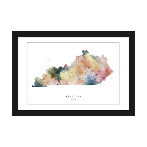 iCanvas "Kentucky Watercolor State Map" by WallDecorAddict