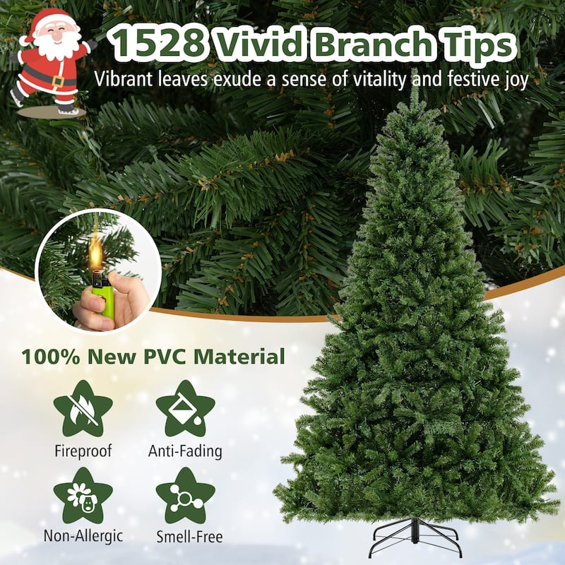 Costway 6/7/8 FT Artificial Christmas Tree with 1528/1098/680 Branch - See Details