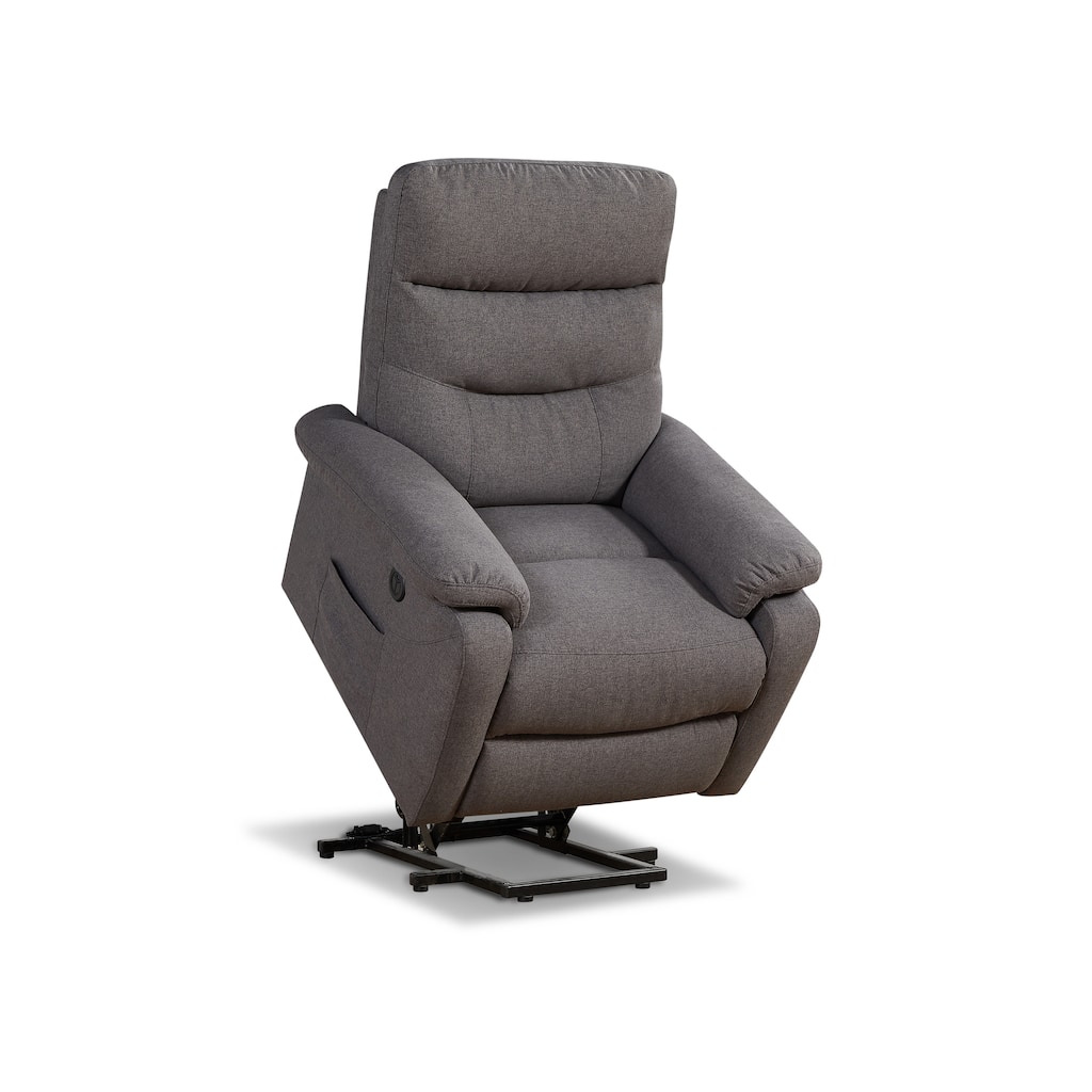 Contemporary Lift Chair Grey Upholstered Recliner