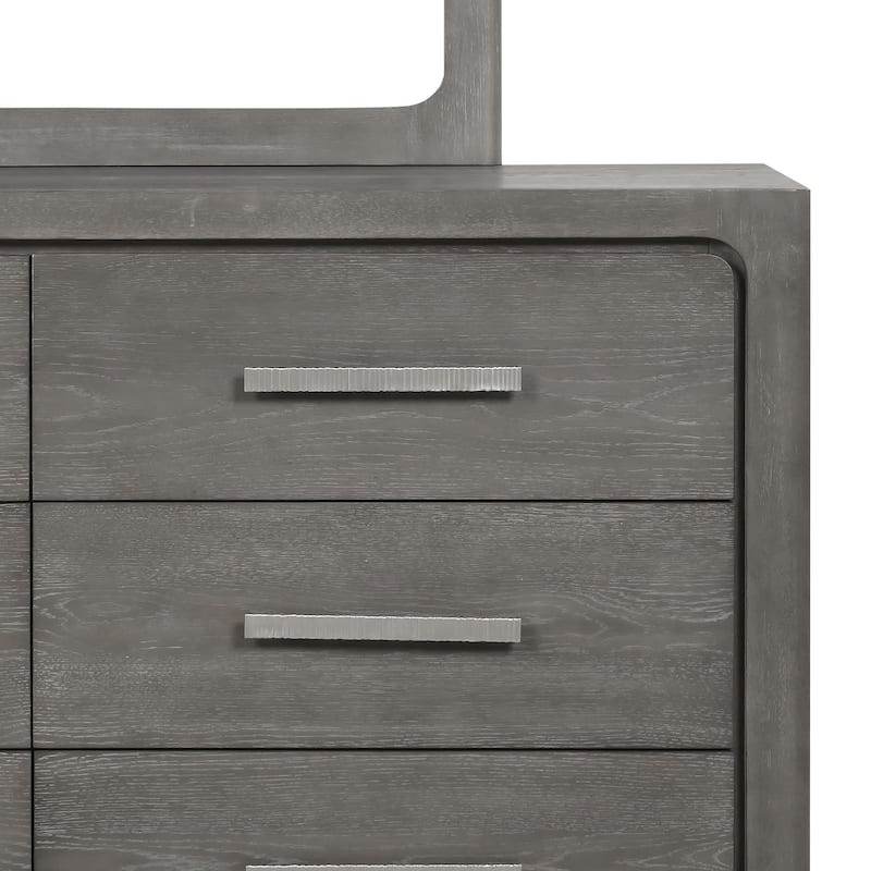 Furniture of America Sorelle Modern 2-piece Solid Wood Dresser and Mirror Set