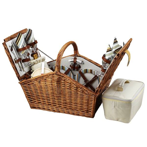 Picnic at Ascot Huntsman Basket for 4 Santa Cruz (705SC) Santa Cruz Overstock 18904517