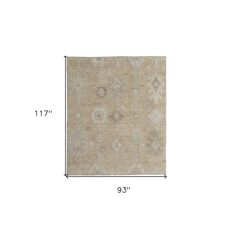 HomeRoots Floral Craftsman Rectangle Area Rug - 117.00 in. x 93.00 in. x 0.40 in.