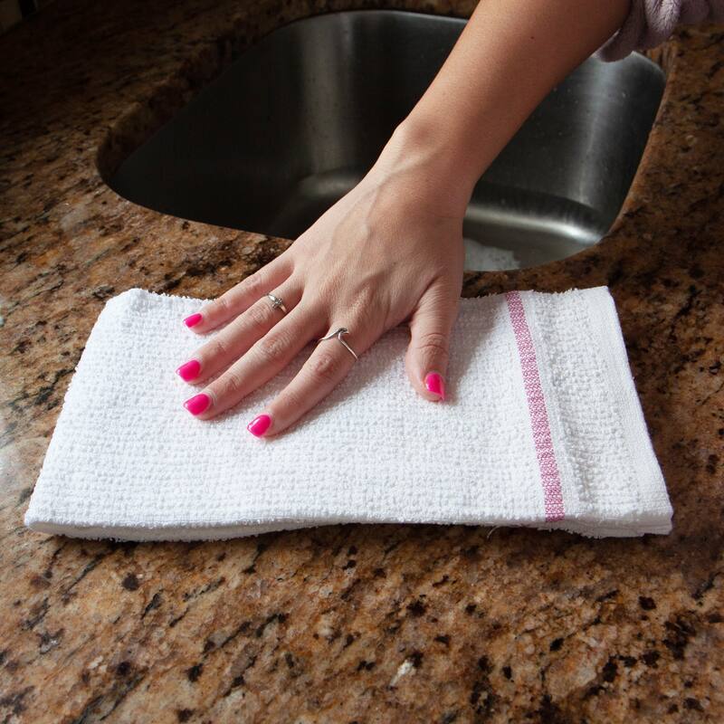 The Sloppy Chef Ribbed Cotton Utility Bar Mops - 12 Pack - 16x19