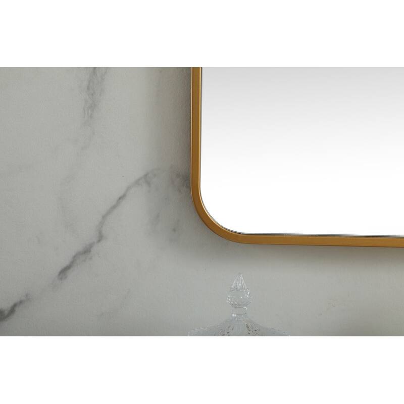 Indigo Home Soft corner metal square mirror 48x48 inch