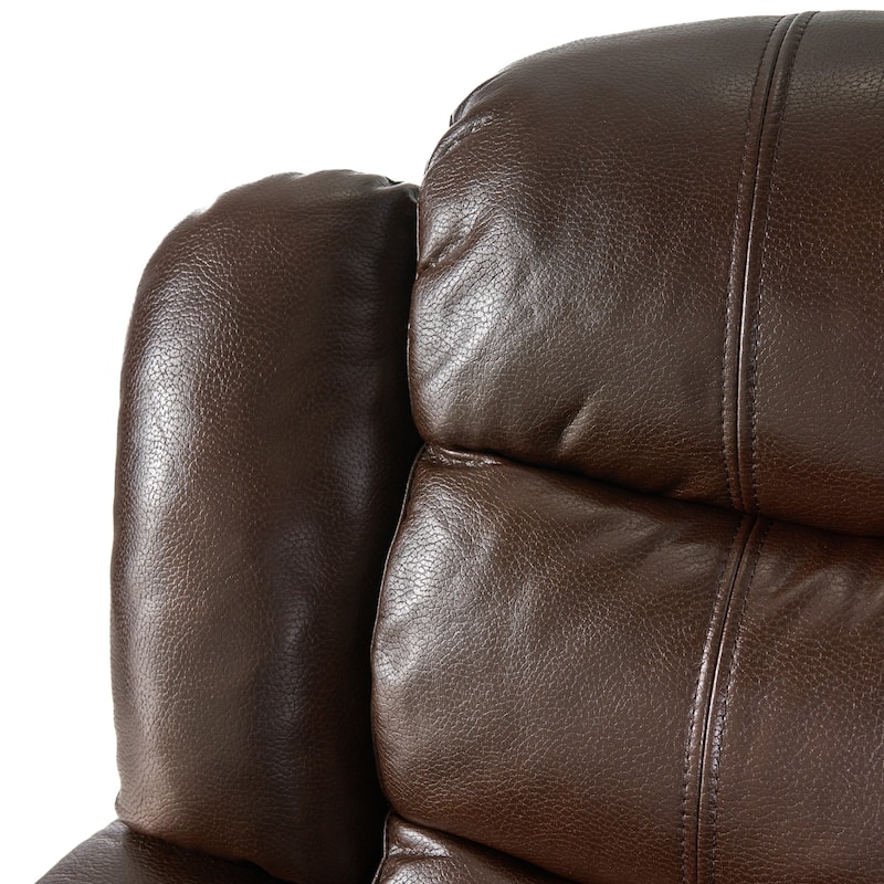 Classic Oversized Faux Leather Recliner, Spacious Upholstered Recliner Chair with Soft Cushion Home Theater Single Sofa Chair