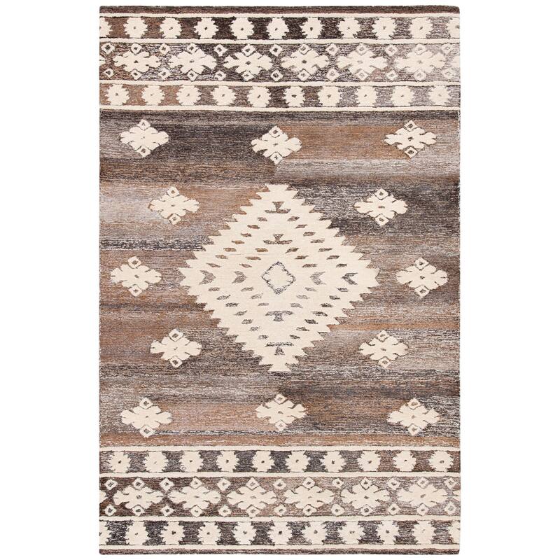 SAFAVIEH Handmade Aspen Nusreta Rustic Boho Wool Rug