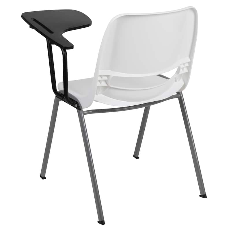 5 Pack Ergonomic Shell Chair with Left Handed Flip-Up Tablet Arm