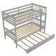 preview thumbnail 13 of 22, Twin over Twin Bunk Beds with Trundle and Ladder, Convertible into 2 Beds