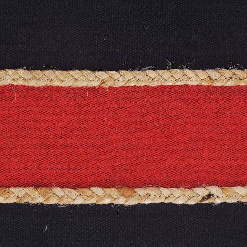 Sevita Atlantis Americana Striped Throw Pillow with Jute Braiding